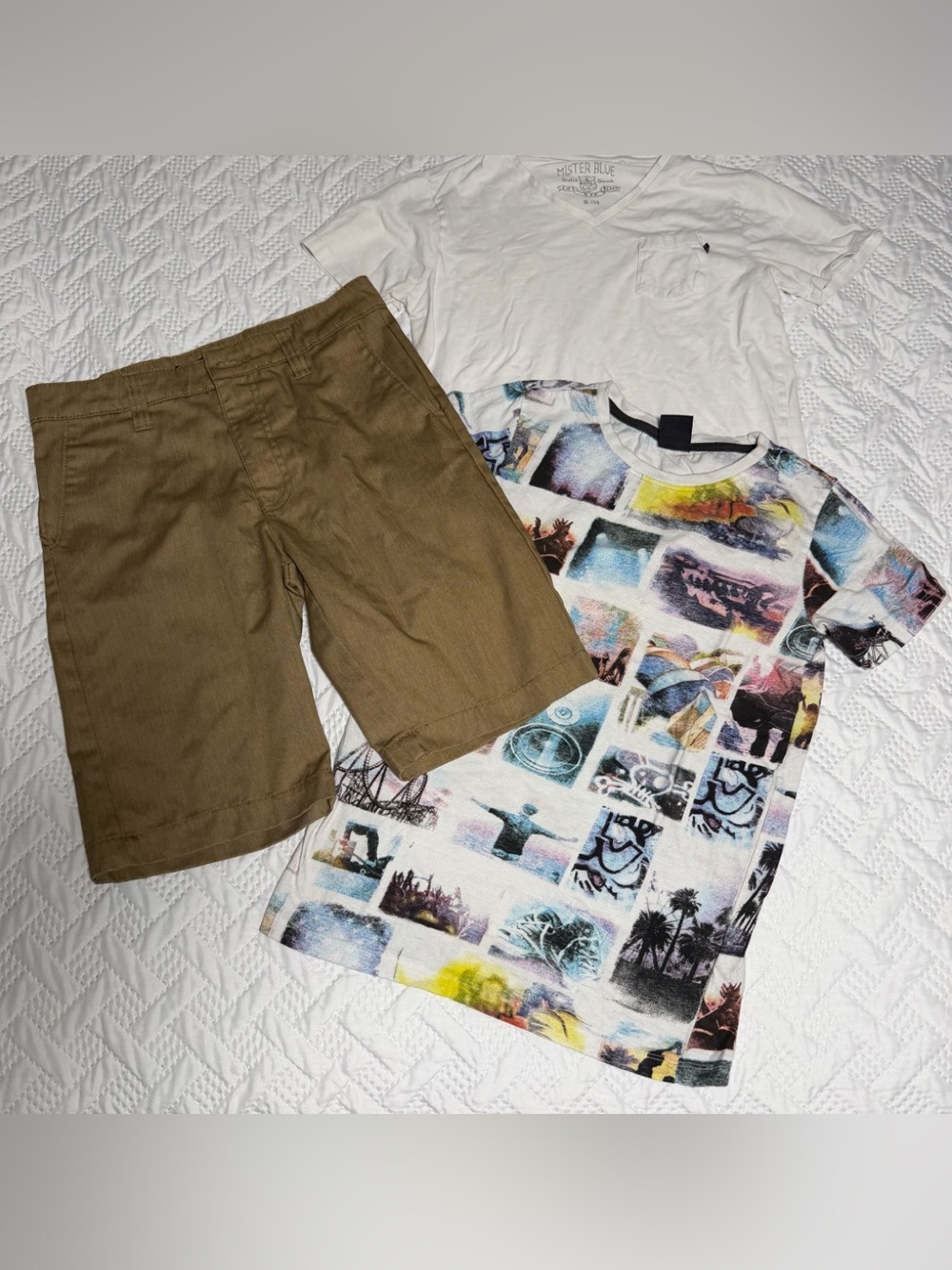 3 Piece Sz 12 Boy Tees Shorts Brand Name Bundle West 49